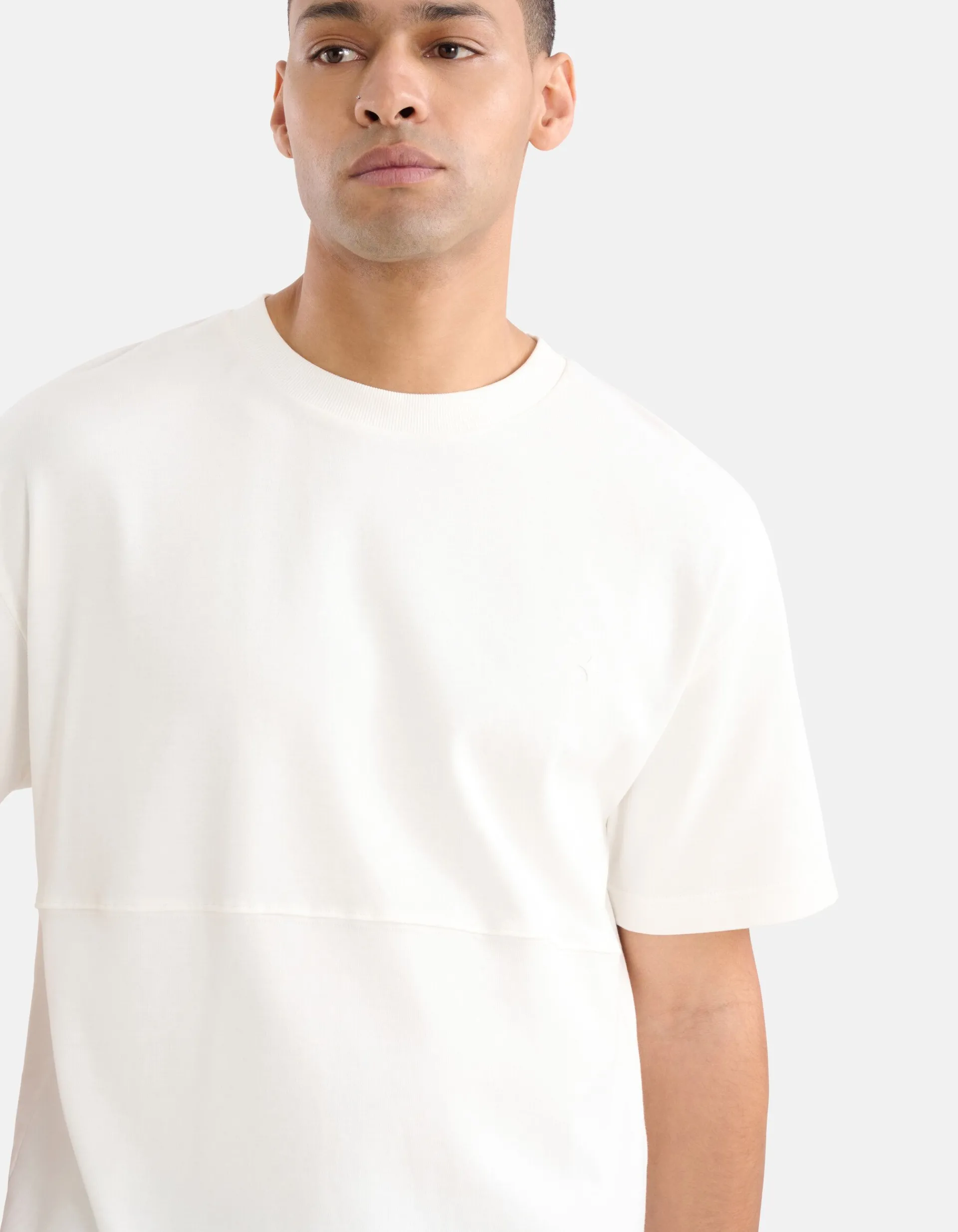 Shoeby Artwork Embroidery T-shirt Gebroken Wit<Heren T-Shirts En Polo's