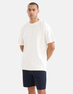Shoeby Artwork Embroidery T-shirt Gebroken Wit<Heren T-Shirts En Polo's