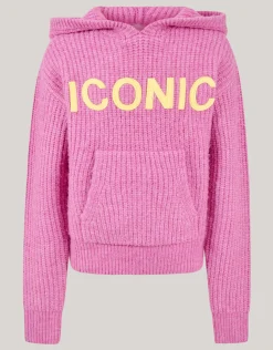 Shoeby Artwork Gebreide Hoodie Roze< Sweaters En Hoodies