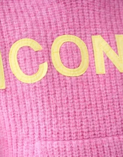 Shoeby Artwork Gebreide Hoodie Roze< Sweaters En Hoodies