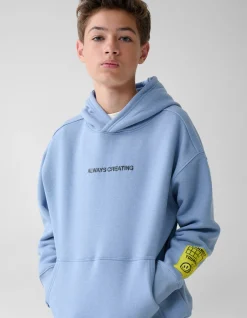 Shoeby Artwork Hoodie Blauw< Gebreide Truien|Hoodies