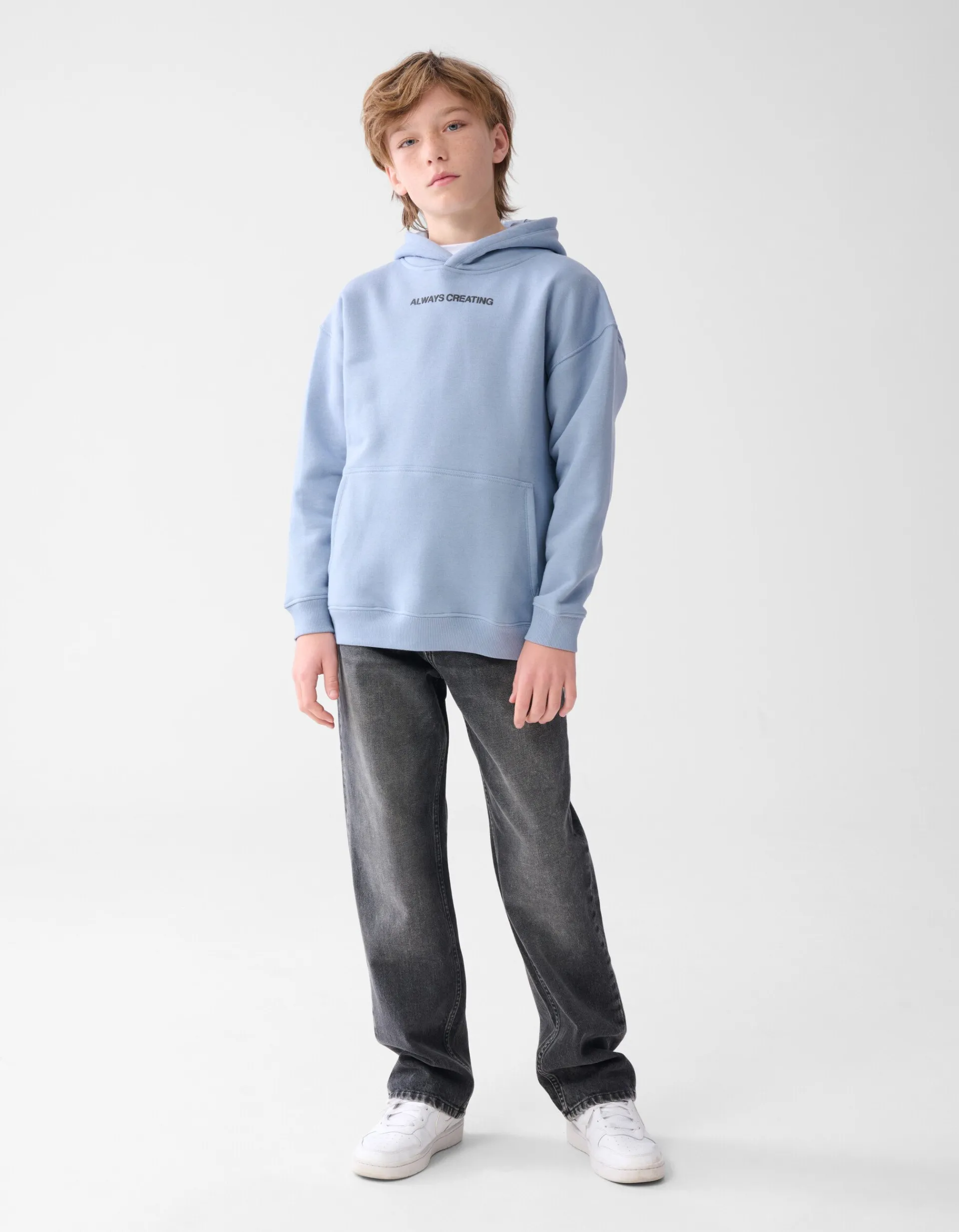 Shoeby Artwork Hoodie blauw< Gebreide Truien|Hoodies