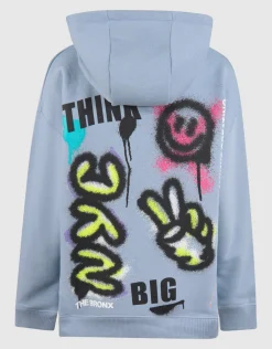 Shoeby Artwork Hoodie blauw< Gebreide Truien|Hoodies