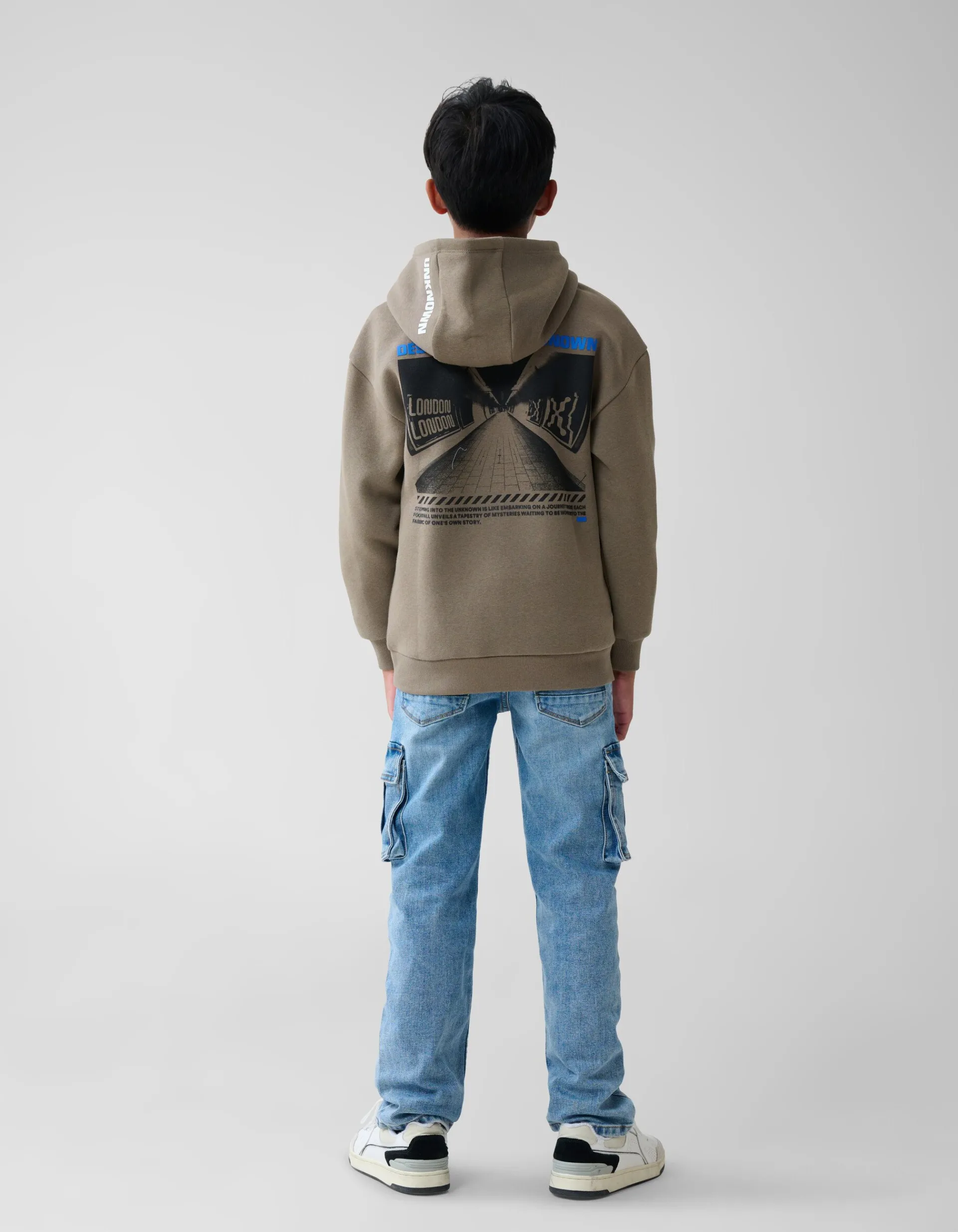 Shoeby Artwork Hoodie Bruin< Gebreide Truien|Hoodies