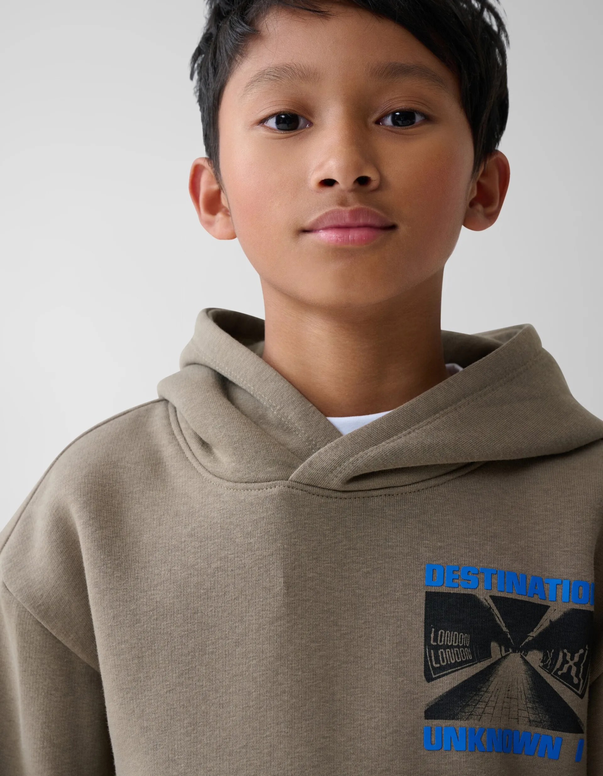 Shoeby Artwork Hoodie Bruin< Gebreide Truien|Hoodies