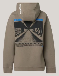 Shoeby Artwork Hoodie Bruin< Gebreide Truien|Hoodies