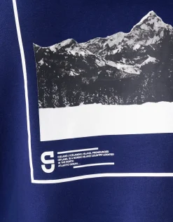 Shoeby Artwork Hoodie Donkerblauw<Heren Truien En Sweaters