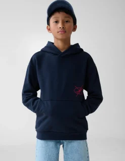 Shoeby Artwork Hoodie Donkerblauw< Hoodies|Sweaters