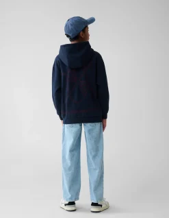 Shoeby Artwork Hoodie Donkerblauw< Hoodies|Sweaters