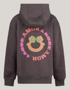 Shoeby Artwork Hoodie Donkergrijs< Sweaters En Hoodies