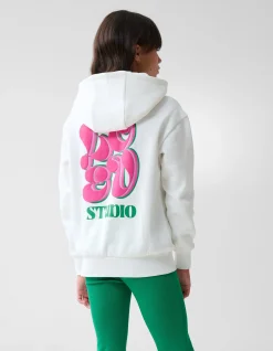 Shoeby Artwork Hoodie Gebroken Wit< Sweaters En Hoodies