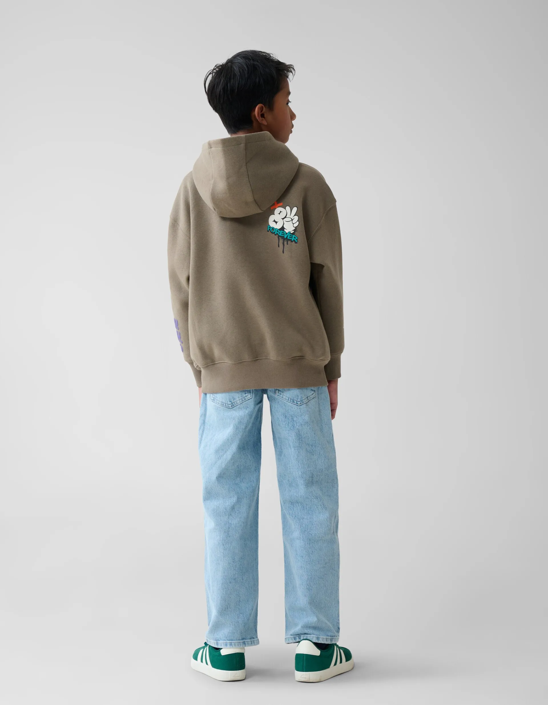 Shoeby Artwork Hoodie Groen< Gebreide Truien|Hoodies