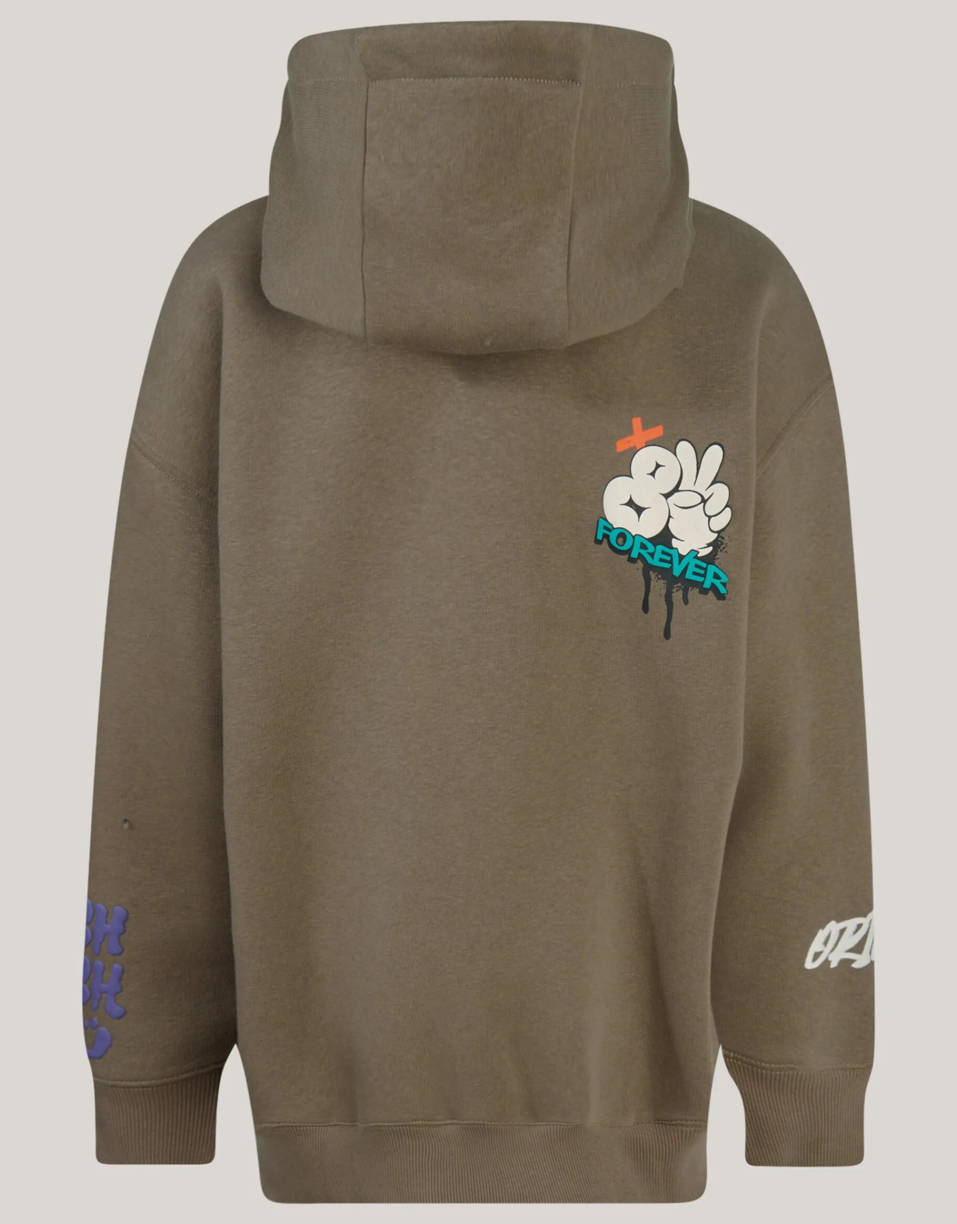 Shoeby Artwork Hoodie Groen< Gebreide Truien|Hoodies