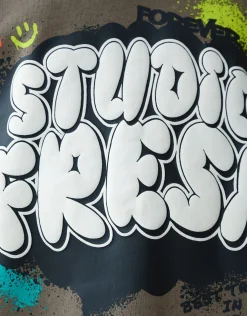 Shoeby Artwork Hoodie Groen< Gebreide Truien|Hoodies