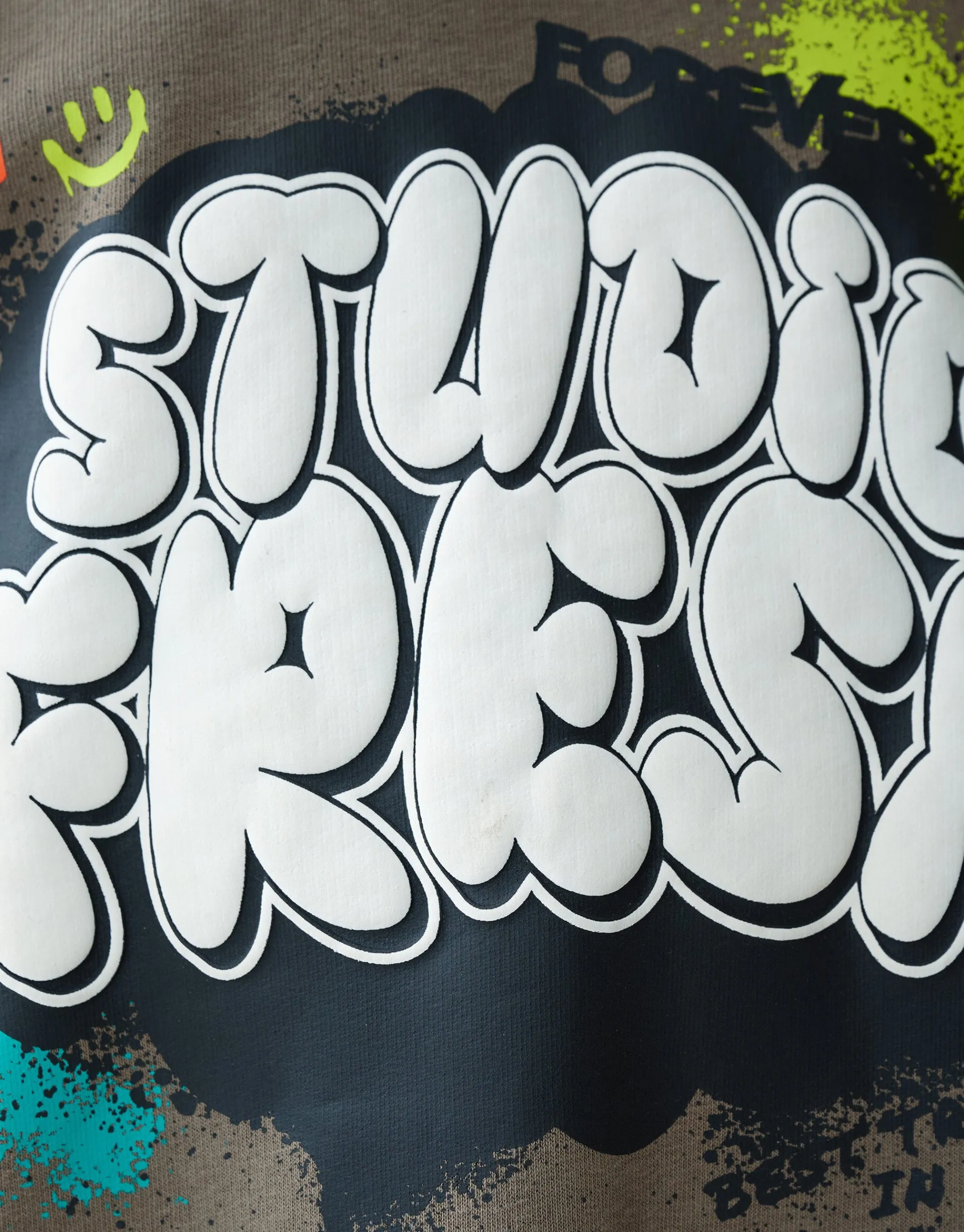 Shoeby Artwork Hoodie Groen< Gebreide Truien|Hoodies