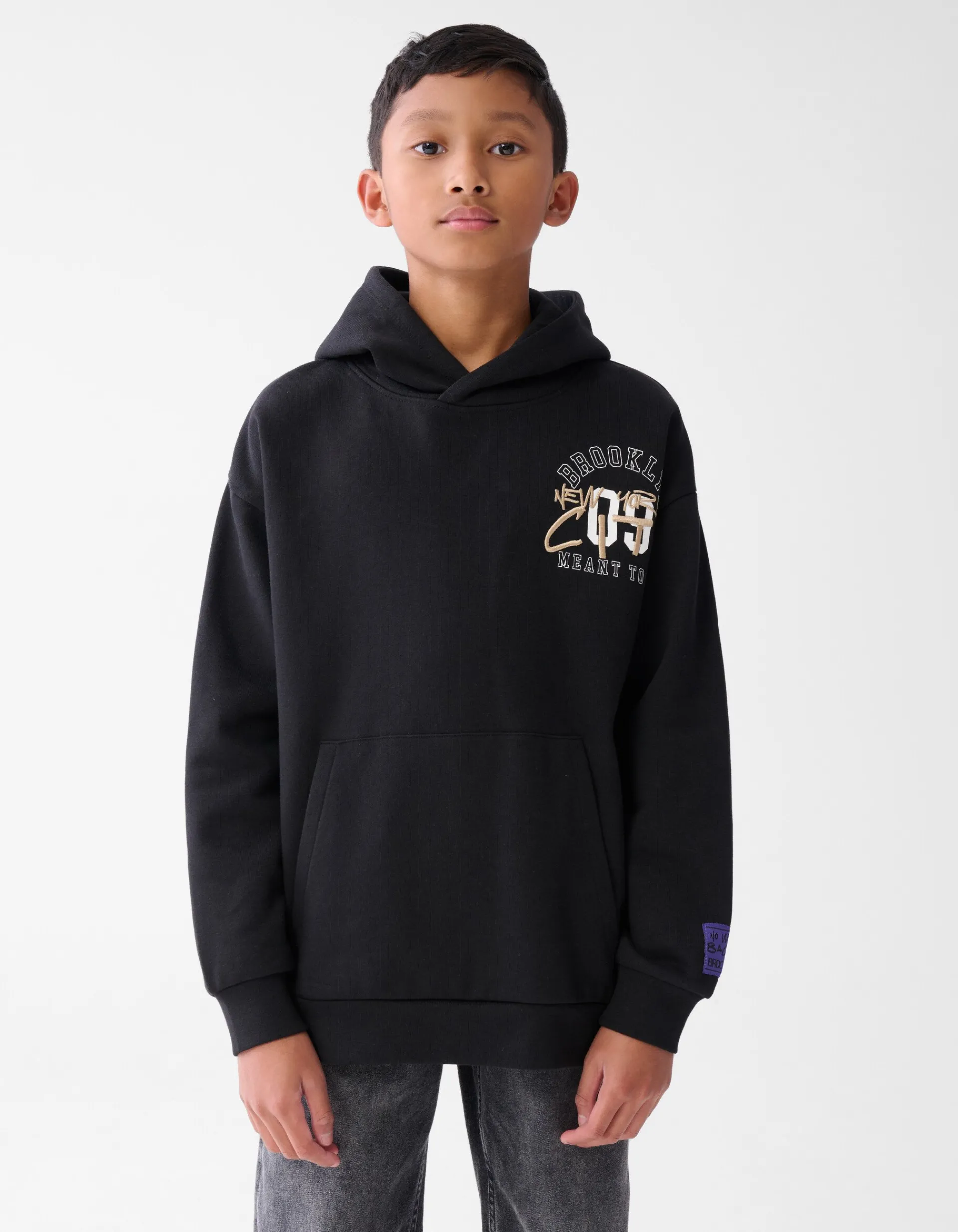 Shoeby Artwork Hoodie Zwart< Gebreide Truien|Hoodies