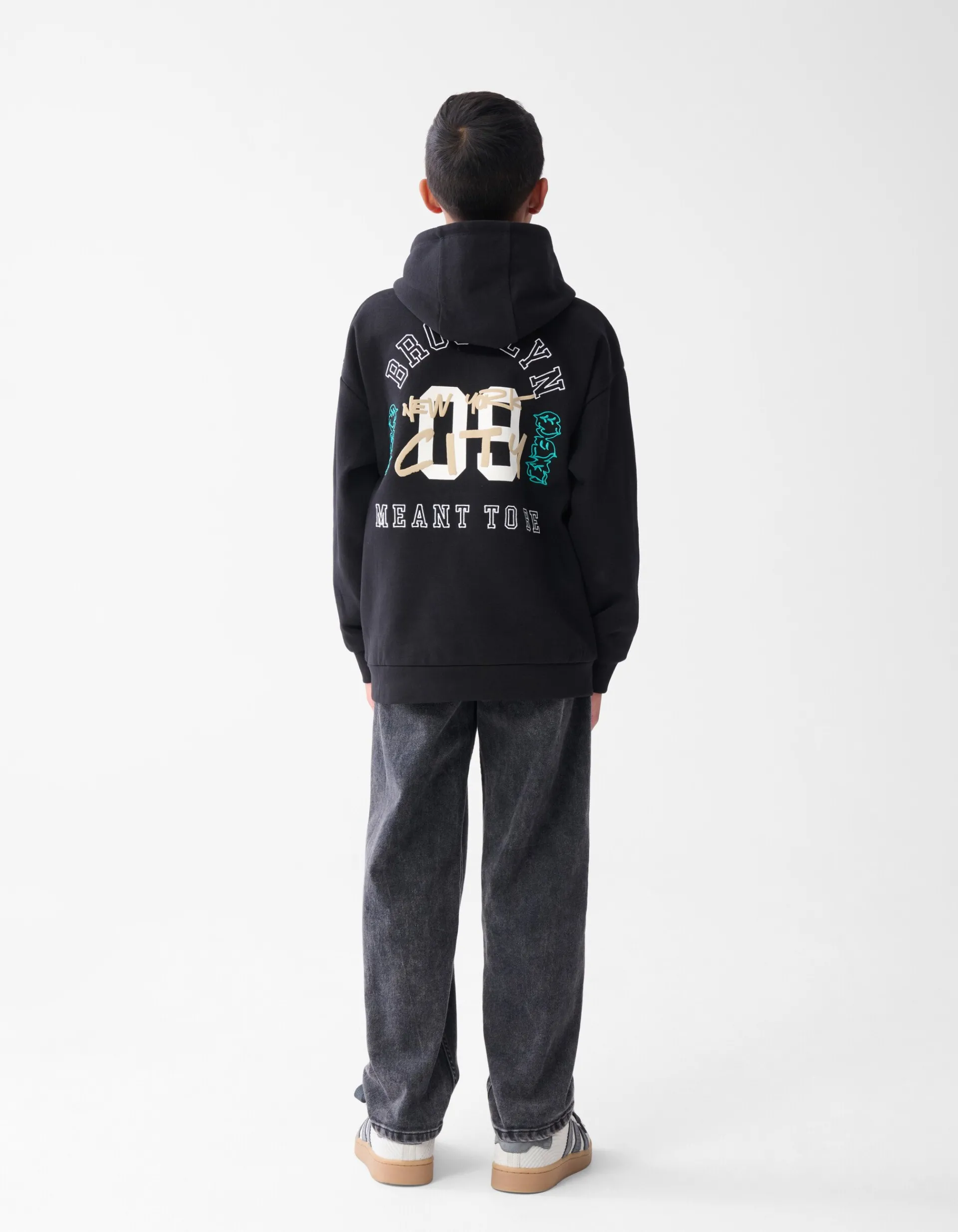 Shoeby Artwork Hoodie Zwart< Gebreide Truien|Hoodies