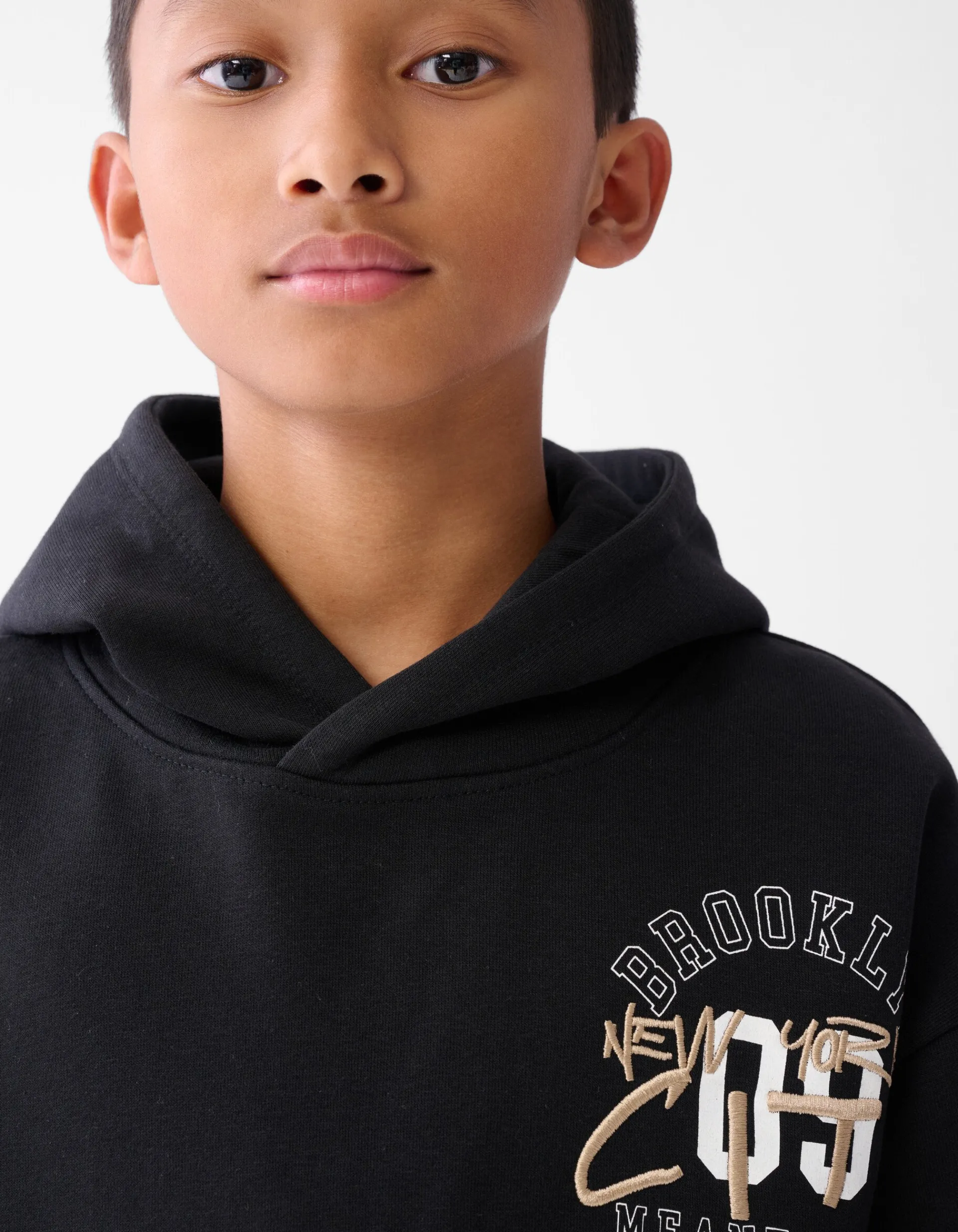 Shoeby Artwork Hoodie Zwart< Gebreide Truien|Hoodies