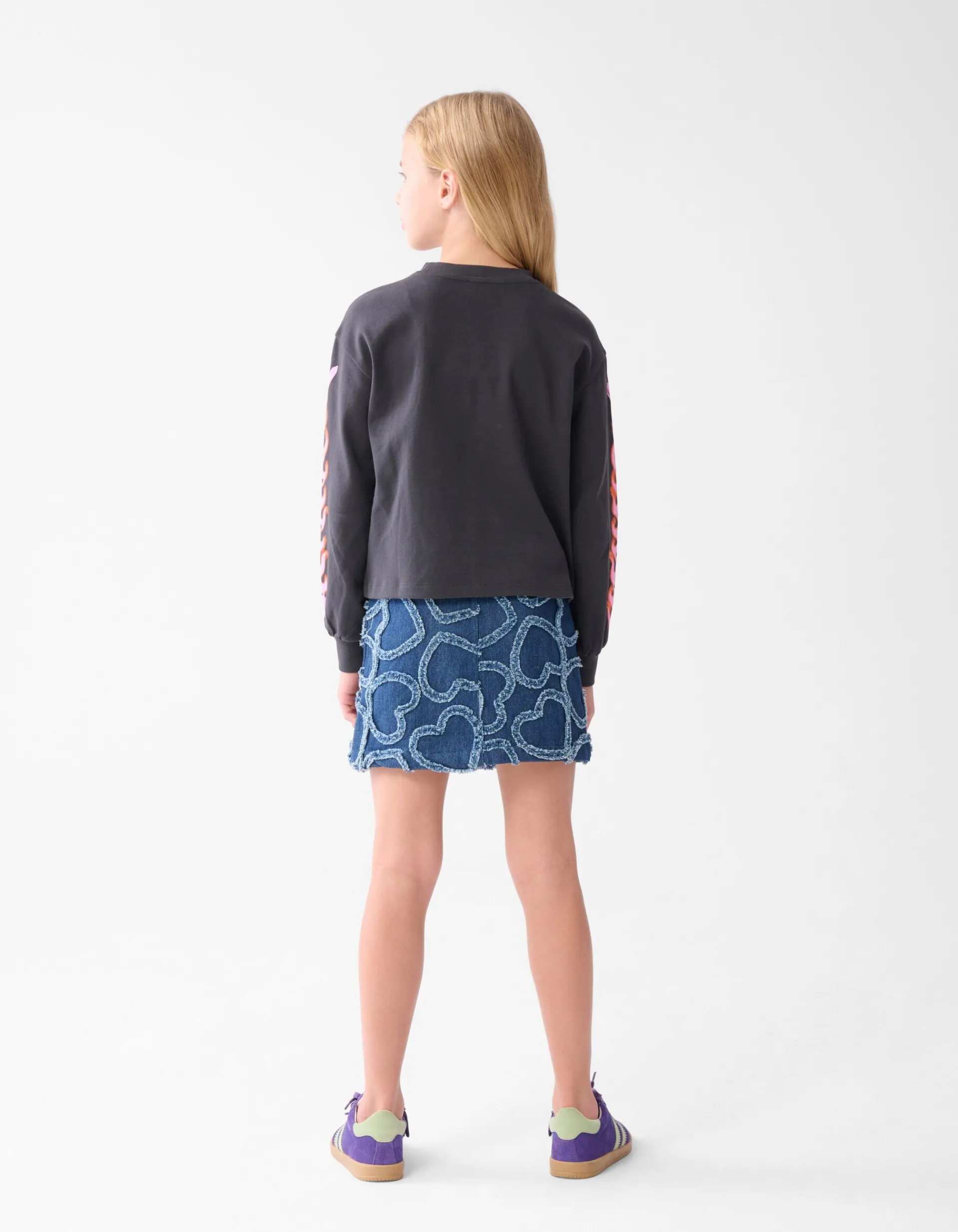 Shoeby Artwork Longsleeve Donkergrijs< T-Shirts