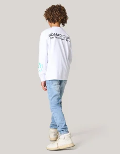 Shoeby Artwork Longsleeve T-shirt Wit< T-Shirts