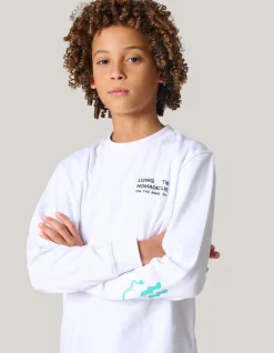 Shoeby Artwork Longsleeve T-shirt Wit< T-Shirts