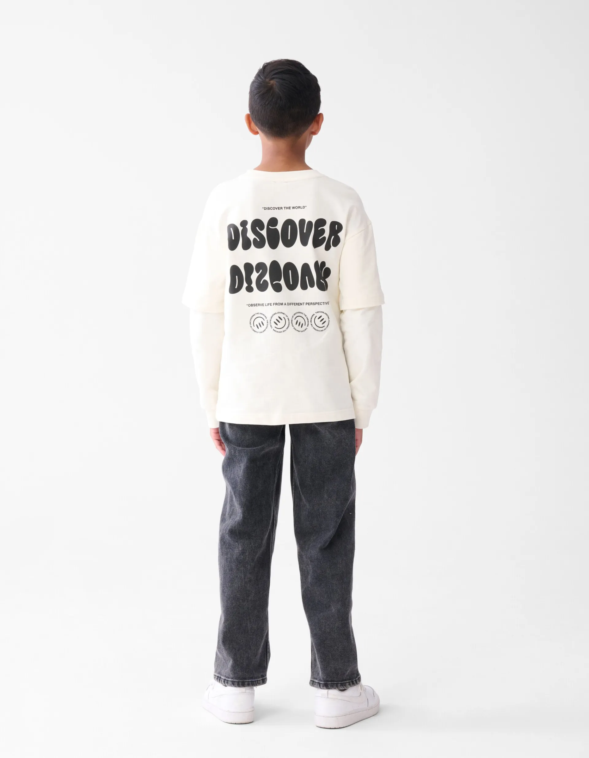 Shoeby Artwork Longsleeve T-shirt Gebroken Wit< T-Shirts