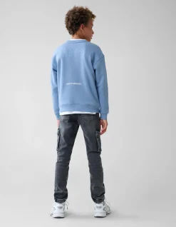 Shoeby Artwork Sweater Blauw< Sweaters|Gebreide Truien