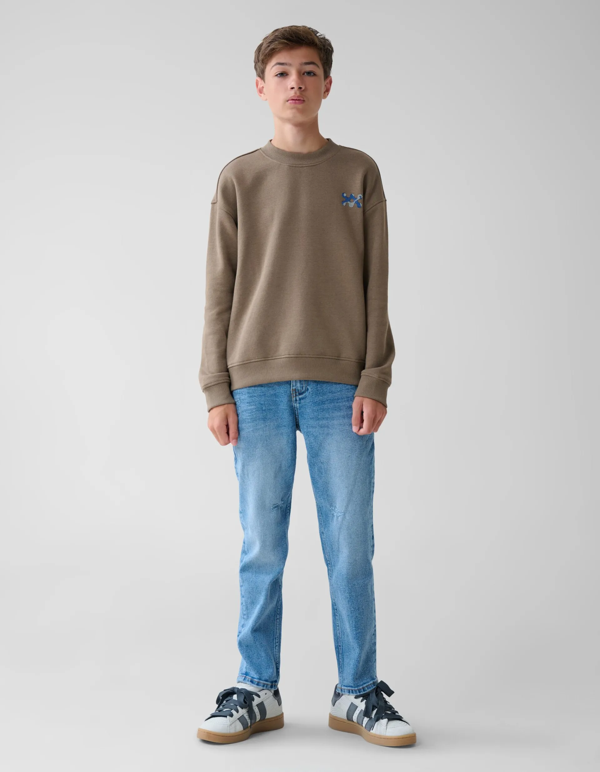 Shoeby Artwork Sweater Bruin< Gebreide Truien|Sweaters