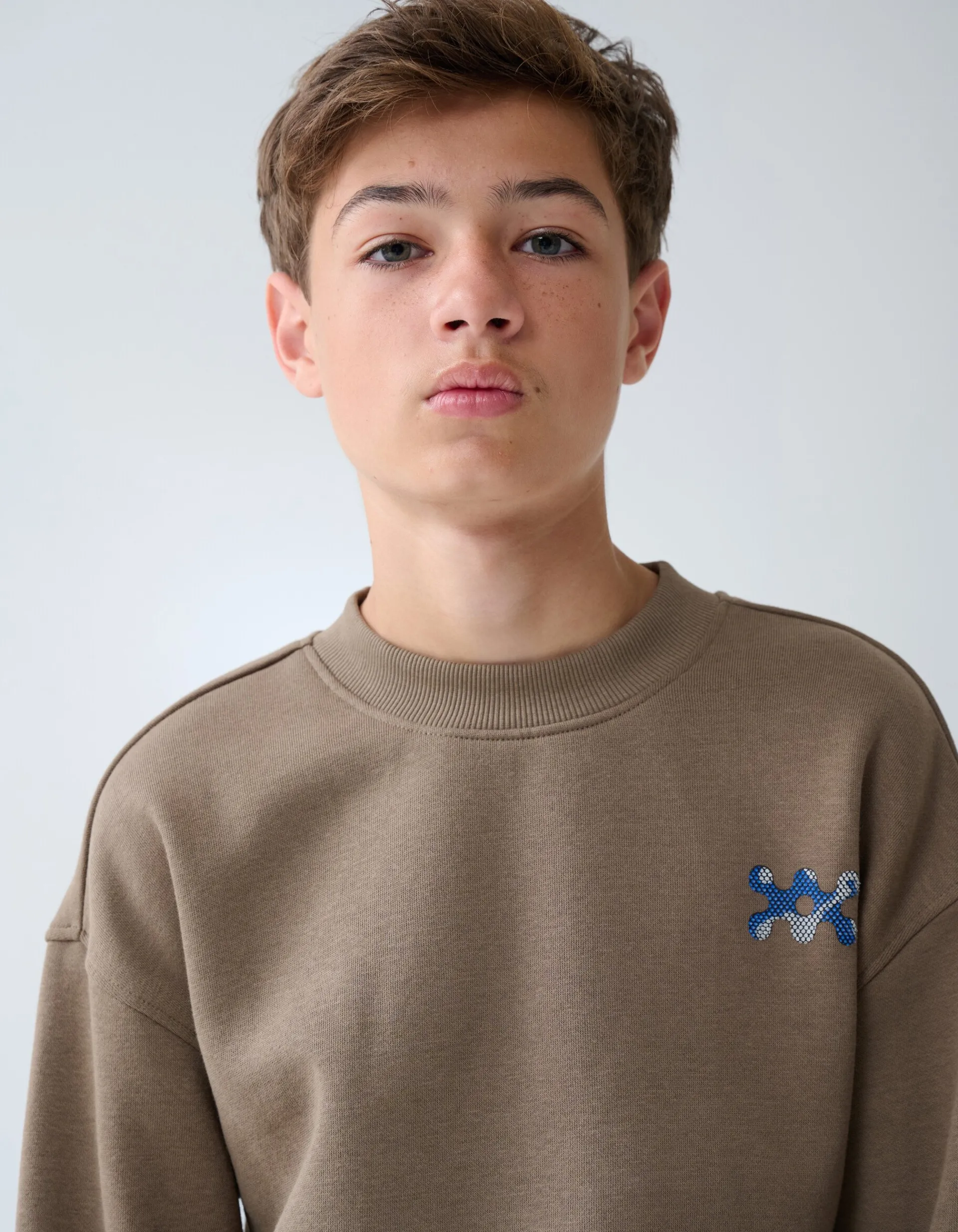 Shoeby Artwork Sweater Bruin< Gebreide Truien|Sweaters