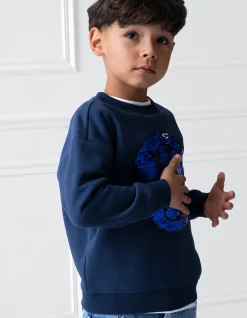 Shoeby Artwork Sweater Donkerblauw< Gebreide Truien|Sweaters
