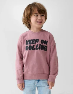 Shoeby Artwork Sweater Donkerroze< Gebreide Truien|Sweaters