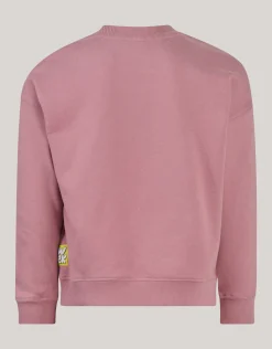 Shoeby Artwork Sweater Donkerroze< Gebreide Truien|Sweaters