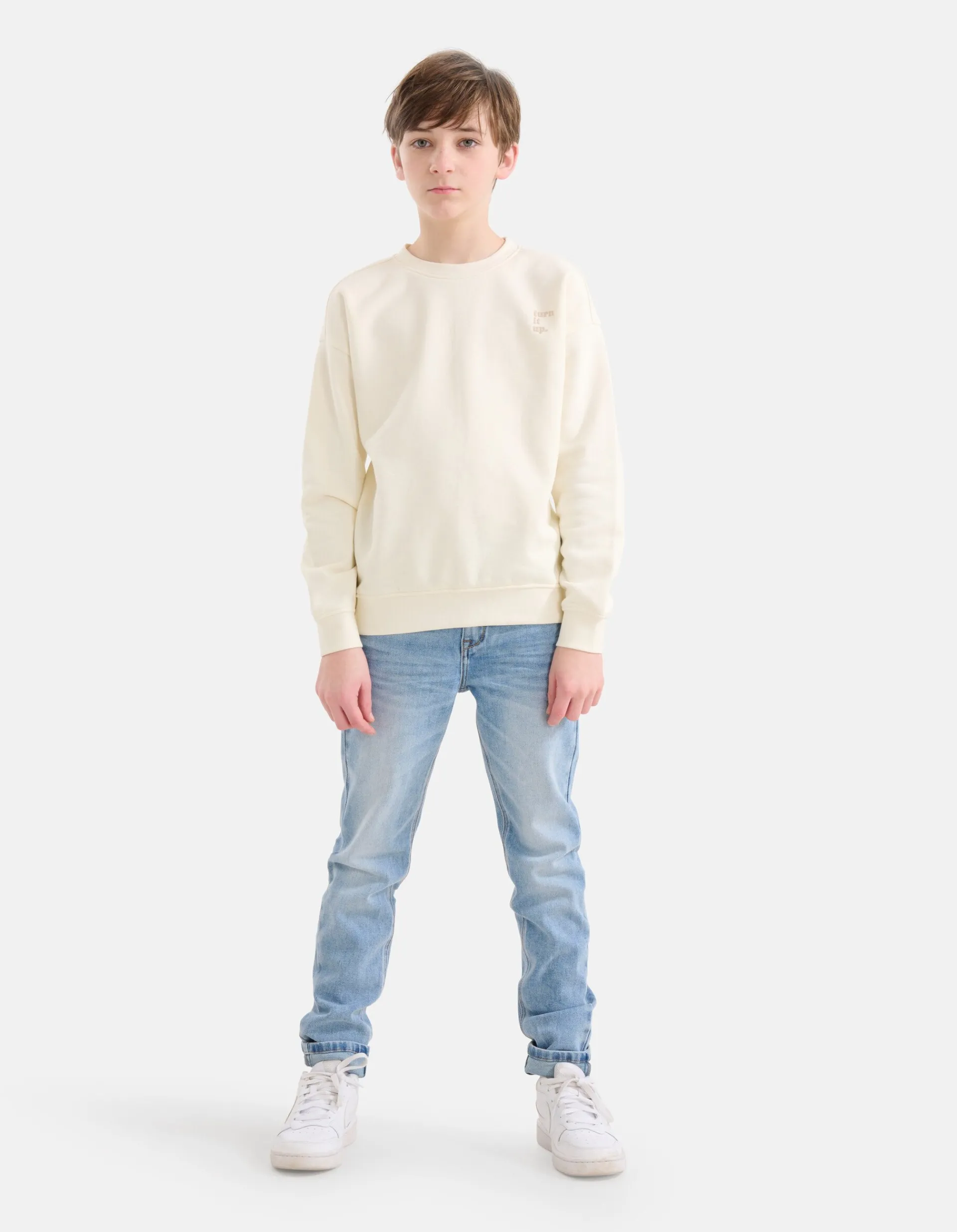 Shoeby Artwork Sweater Gebroken Wit< Gebreide Truien|Sweaters