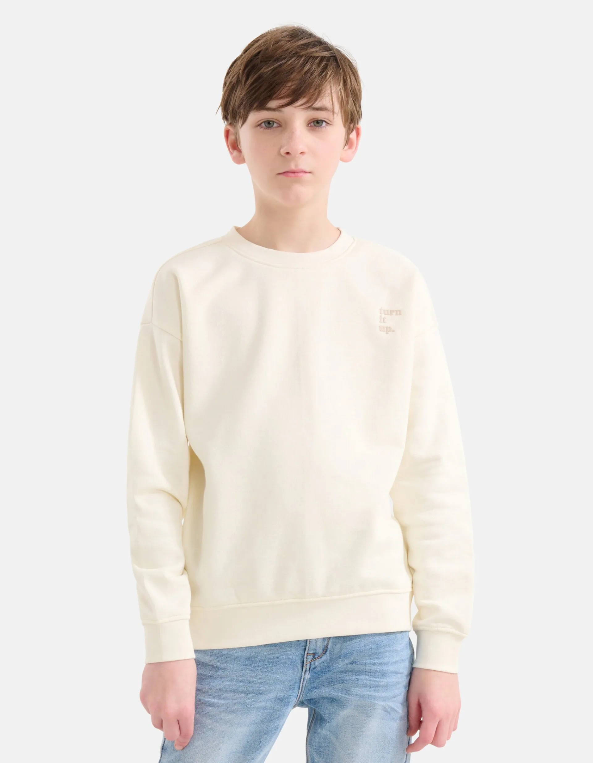 Shoeby Artwork Sweater Gebroken Wit< Gebreide Truien|Sweaters