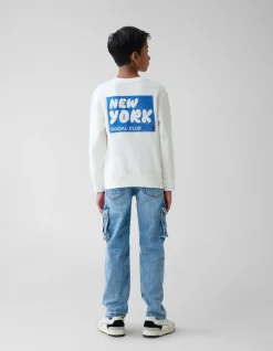 Shoeby Artwork Sweater Gebroken Wit< Gebreide Truien|Sweaters