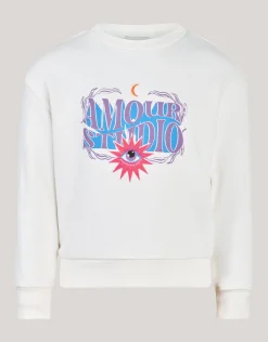 Shoeby Artwork Sweater Gebroken Wit< Sweaters En Hoodies