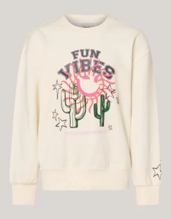 Shoeby Artwork Sweater Gebroken Wit< Sweaters En Hoodies