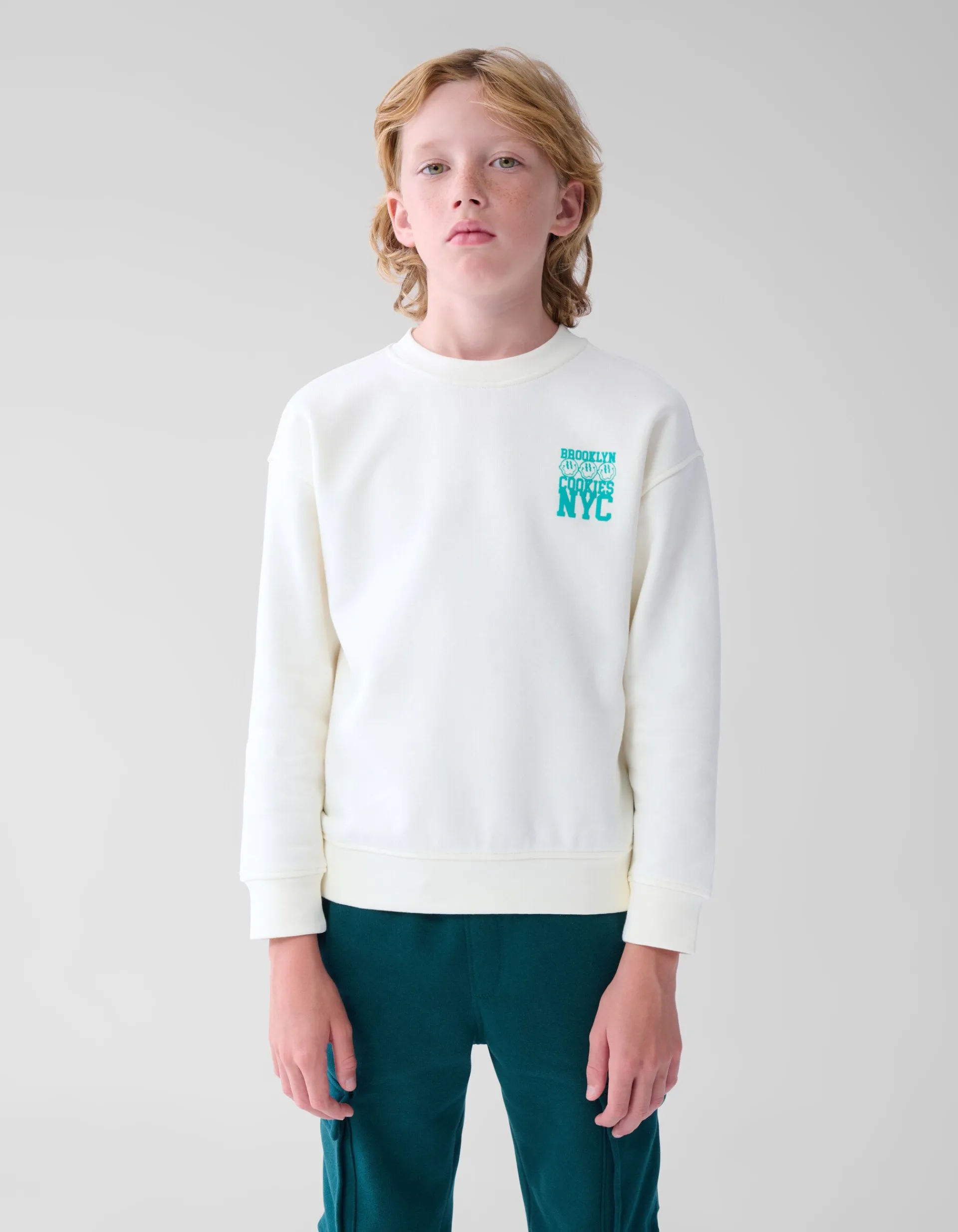 Shoeby Artwork Sweater Gebroken Wit< Gebreide Truien|Sweaters