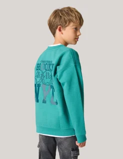 Shoeby Artwork Sweater Groen< Gebreide Truien|Sweaters