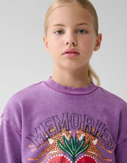Shoeby Artwork Sweater Paars By Lizzy< Sweaters En Hoodies
