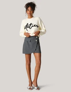 Shoeby Artwork Trui Gebroken Wit<DAMES Truien En Sweaters