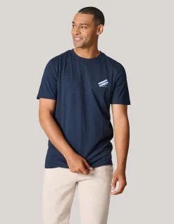 Shoeby Artwork T-shirt Donkerblauw<Heren T-Shirts En Polo's