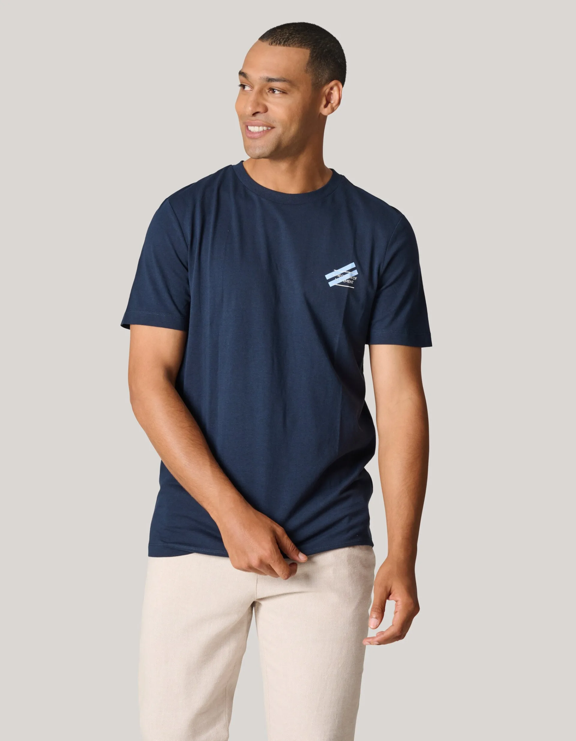 Shoeby Artwork T-shirt Donkerblauw<Heren T-Shirts En Polo's