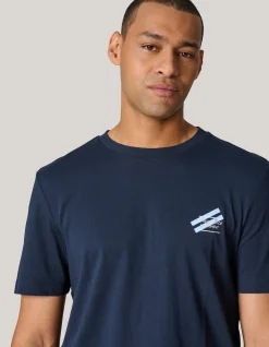 Shoeby Artwork T-shirt Donkerblauw<Heren T-Shirts En Polo's