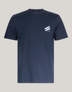 Shoeby Artwork T-shirt Donkerblauw<Heren T-Shirts En Polo's