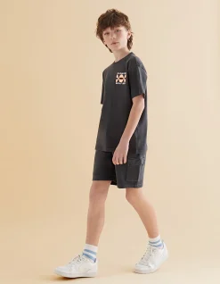 Shoeby Artwork T-shirt Donkergrijs< T-Shirts