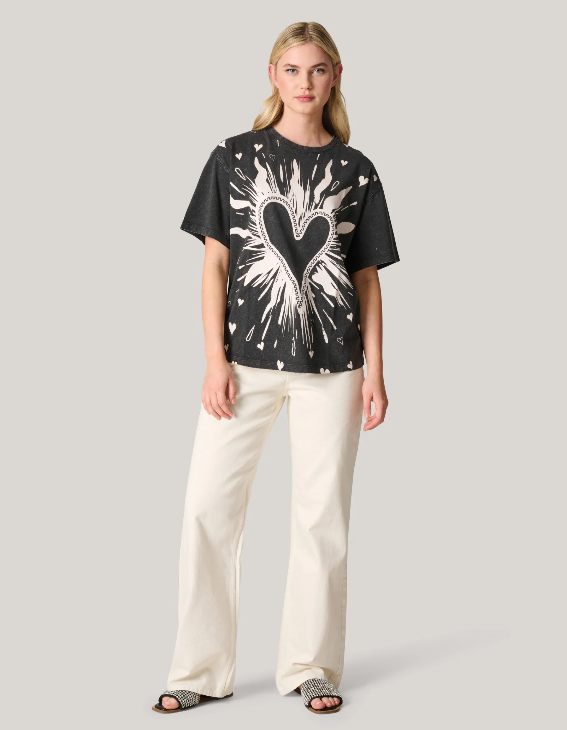 Shoeby Artwork T-shirt Donkergrijs<DAMES T-Shirts