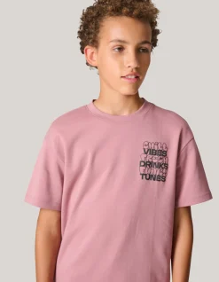 Shoeby Artwork T-shirt Donkerroze< T-Shirts