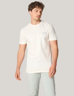 Shoeby Artwork T-shirt Gebroken Wit<Heren T-Shirts En Polo's