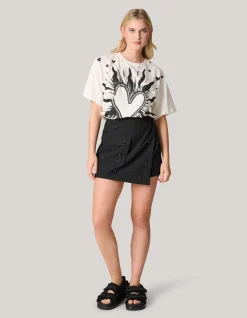 Shoeby Artwork T-shirt Gebroken Wit<DAMES T-Shirts